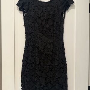Chic Lulus Black Floral Lace Mini Dress 🖤